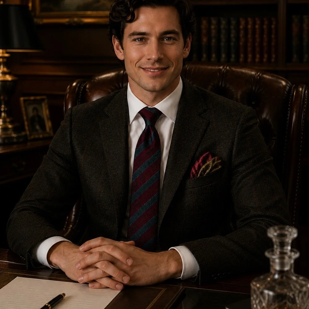 Gianluca Isaia Wool Olive/Charcoal Sportcoat with included Kiton Tie